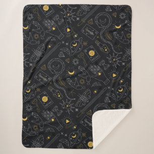 Wiccan Symbols Sherpa Blanket