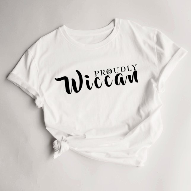 Wiccan Text Typography Slogan T-Shirt White  (Creator Uploaded)
