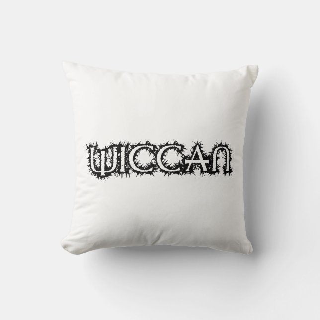 Wiccan Throw Pillow (Front)