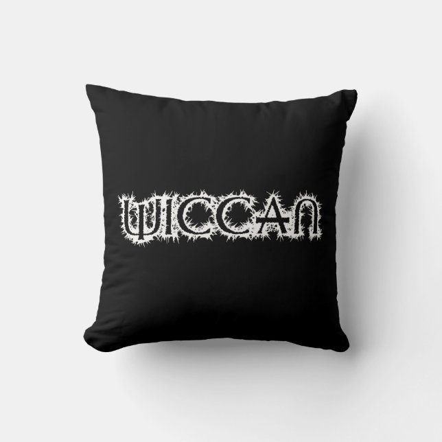 Wiccan Throw Pillow (Front)