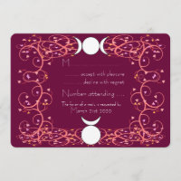 Wiccan Wedding RSVP - Horned God & Triple Goddess
