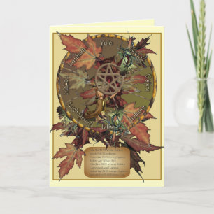 Wiccan Wheel With Pentacle Greetings or Note Cards