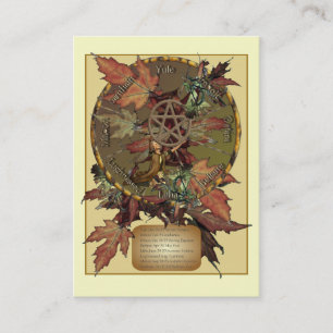 Wiccan Wheel With Pentacle Profile Card