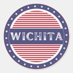 Wichita City Pride Emblem – American Identity Classic Round Sticker