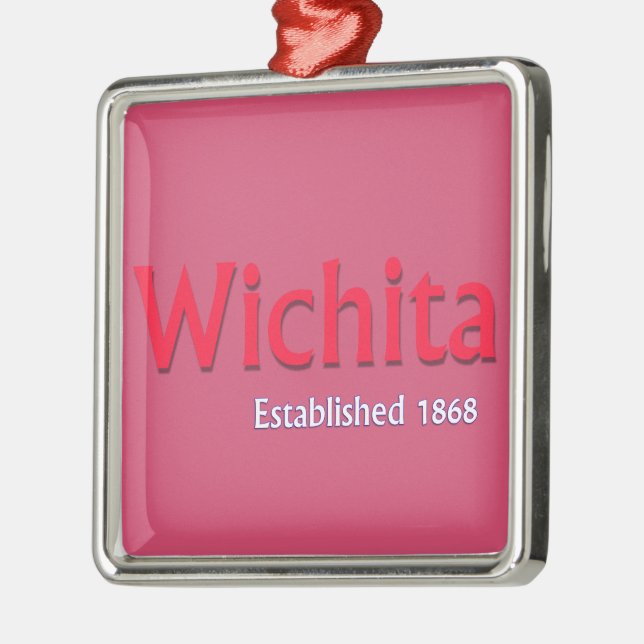Wichita Established Premium Square Ornaments (Left)