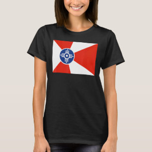 Wichita Kansas City Flag History Heritage Travel S T-Shirt