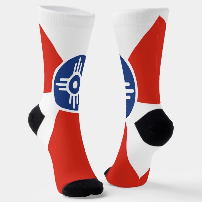 Wichita (Kansas) city flag Socks (Angled)