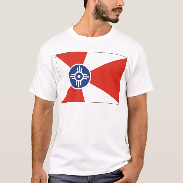 Wichita Kansas ICT Flag T-Shirt (Front)