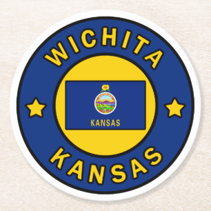 Wichita Kansas Round Paper Coaster
