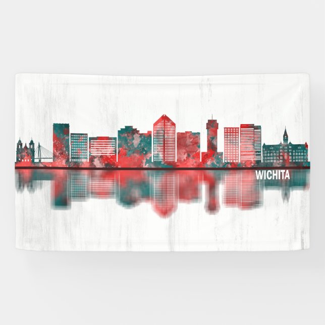Wichita Kansas Skyline Banner (Horizontal)