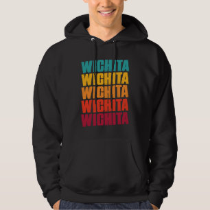 Wichita Kansas Souvenir  Retro Vintage Wichita Hoodie