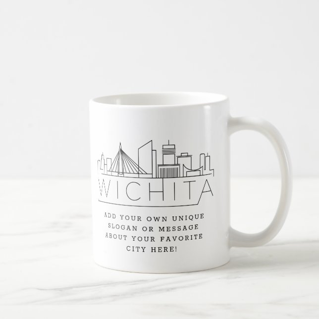 Wichita Kansas | Stylized City Skyline Mug (Right)
