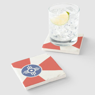 Wichita KS ICT Flag Stone Coaster