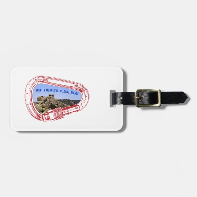 Wichita Mountains Climbing Carabiner Luggage Tag (Front Horizontal)