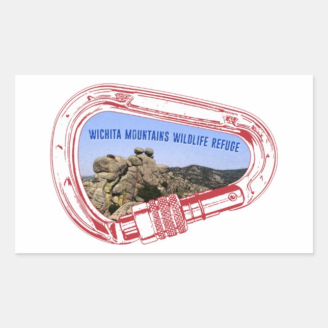 Wichita Mountains Climbing Carabiner Sticker (Front)