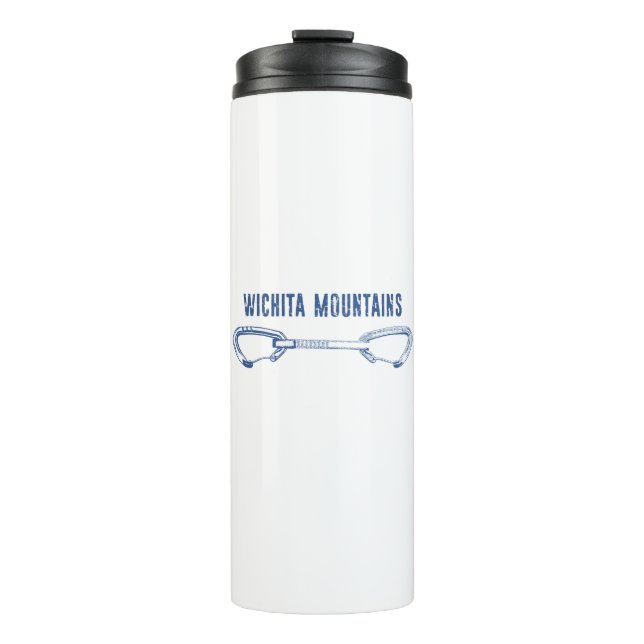 Wichita Mountains Rock Climbing Quickdraw Thermal Tumbler (Front)