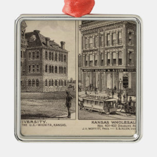 Wichita University, Kansas Metal Ornament