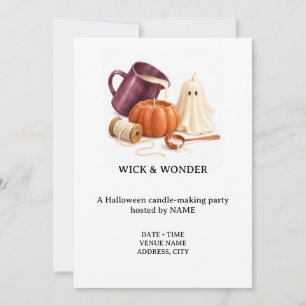 Wick and Wonder Halloween Candle Making Invitation