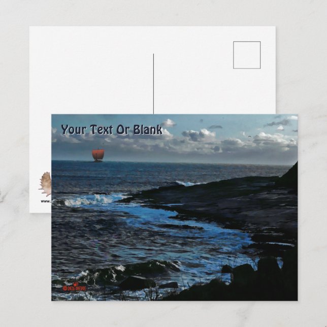 Wick Bay Viking Longship Postcard (Front/Back)