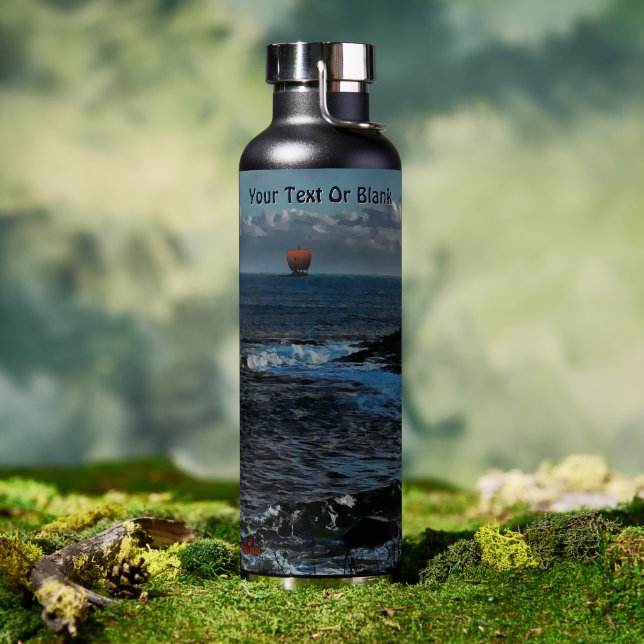 Wick Bay Viking Longship Water Bottle (Outdoor (Rotated))