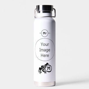 Wick Tribal Frog Monogram Water Bottle