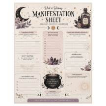 Wick & Whimsy Manifestation Sheet