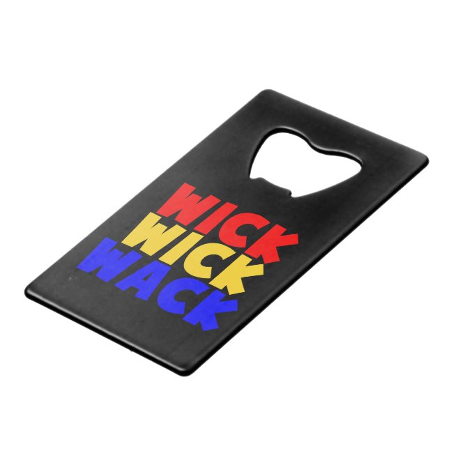 Wick Wick Wack Wallet Bottle Opener (Front Angled)