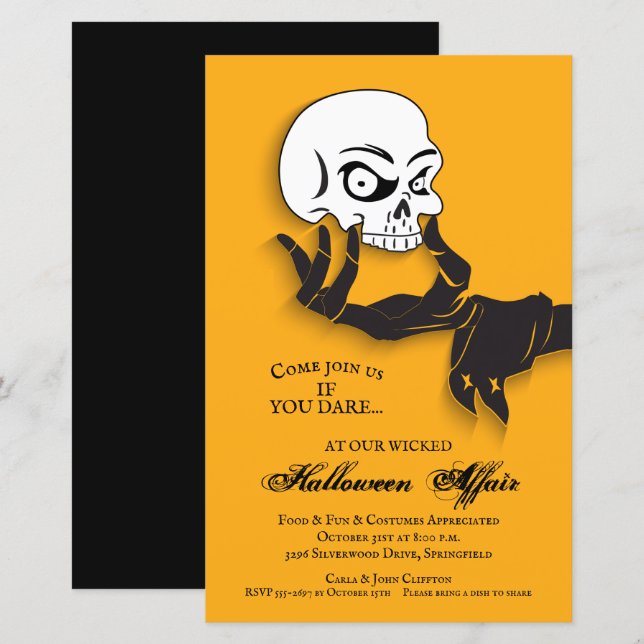 Wicked Affair Halloween Party Invitations (Front/Back)