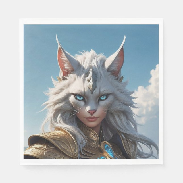 Wicked Blue Eyed Cat  Napkin (Front)