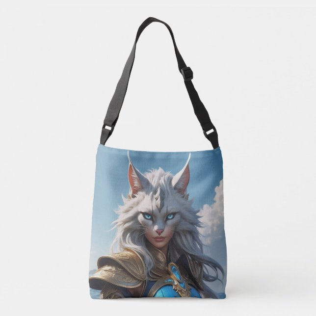 Wicked Blue Eyed Cat Tote (Back)