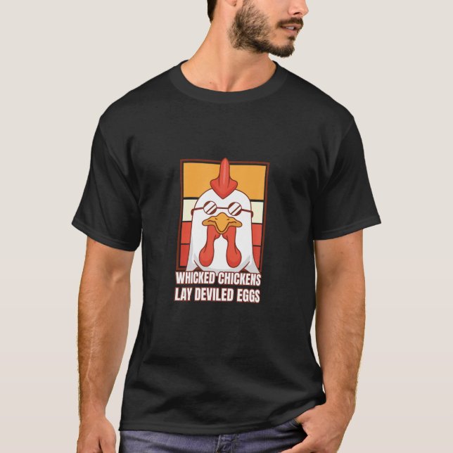 Wicked Chickens Lay Deviled Eggs Costume Halloween T-Shirt (Front)