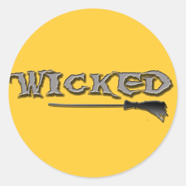 WICKED CLASSIC ROUND STICKER (Front)