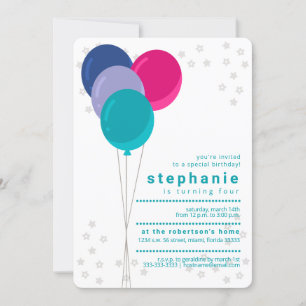 Wicked Cool Birthday Balloons Invitation