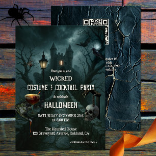 Wicked Costume and Cocktail Halloween Party Invitation