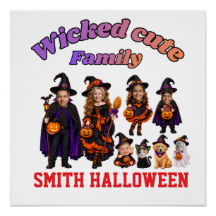 Wicked Cute Halloween Family Smith – Personalized Poster