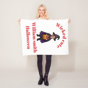 Wicked Cute Halloween Family • Spooky • Personaliz Fleece Blanket