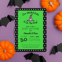 Wicked Cutie Green and Black Polka Dot Baby Shower