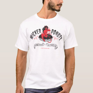 WICKED DONUTS LOGO ON WHITE T-Shirt