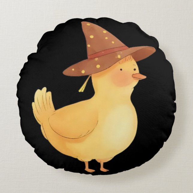 Wicked Duck Round Pillow (Front)