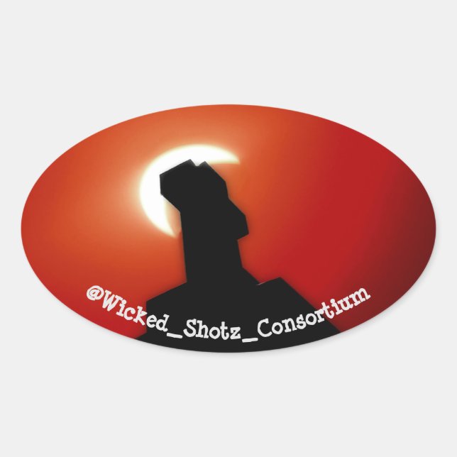 Wicked Eclipse Oval Sticker (Front)