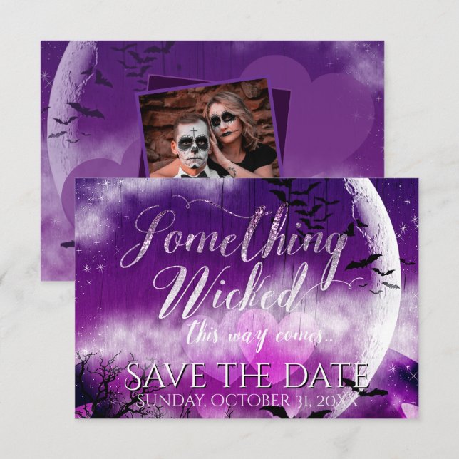Wicked Fun Love Moon Save the Date w/ Photo (Front/Back)
