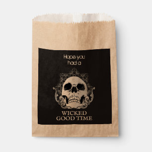 Wicked Good Time Halloween Skull Treat Favour Bag