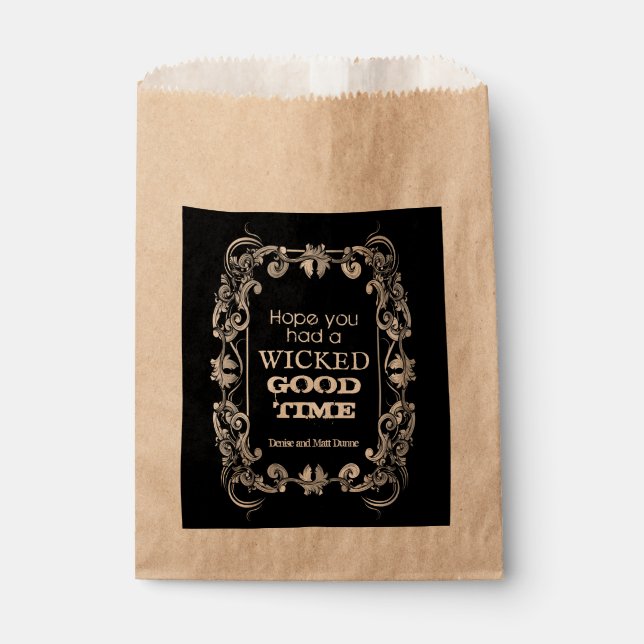 Wicked Good Time Halloween Treats Favour Bag (Front)