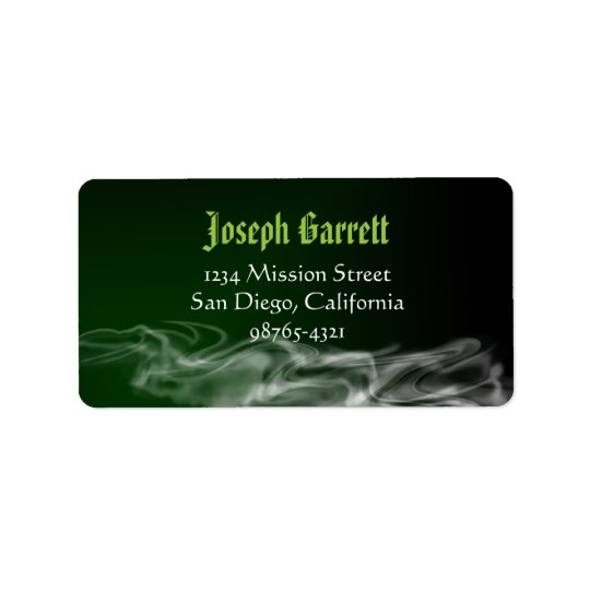Wicked green smoke Halloween return address