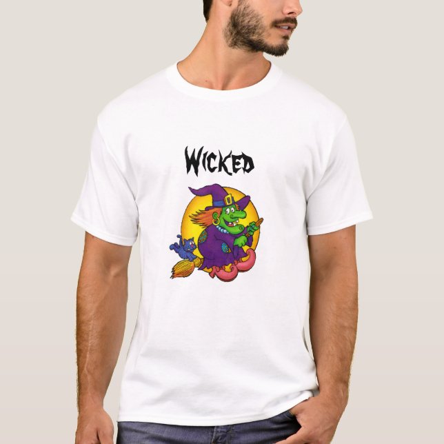 Wicked  Halloween Ladies T-Shirt (Front)