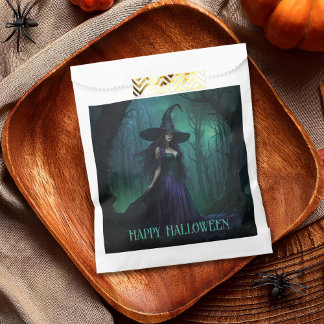 Wicked Halloween Witch in Purple and Black Favour Bag