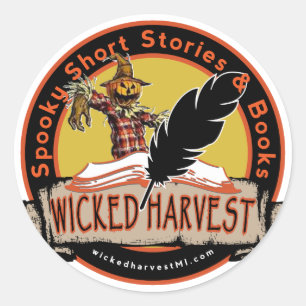 Wicked Harvest MI Round Sticker, Glossy, 3 inch Classic Round Sticker