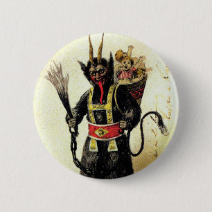 Wicked Krampus Scary Demon Holiday Christmas Xmas 2 Inch Round Button