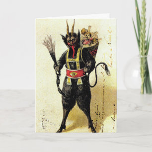 Wicked Krampus Scary Demon Holiday Christmas Xmas Card