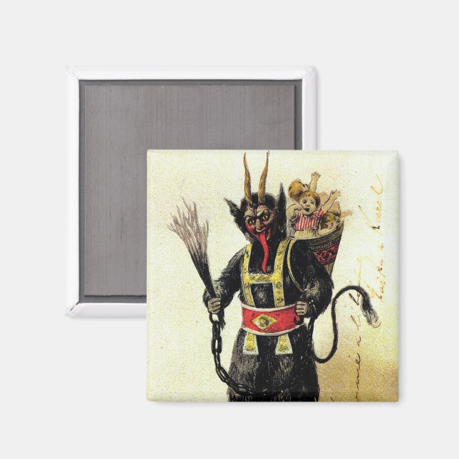Wicked Krampus Scary Demon Holiday Christmas Xmas Magnet (Front/Back)